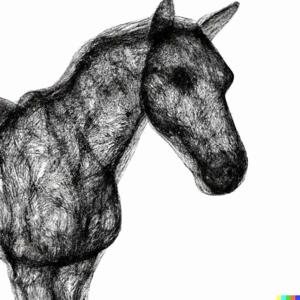 a horse, algorithmic art